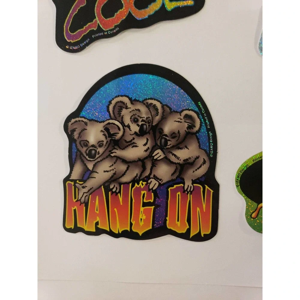 90s y2k vintage vending machine stickers Prism Cool Animal complete set of 9